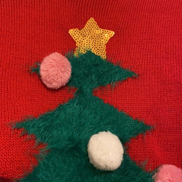H&M Pom Pom Christmas Tree Sweater - Picture 3 of 4